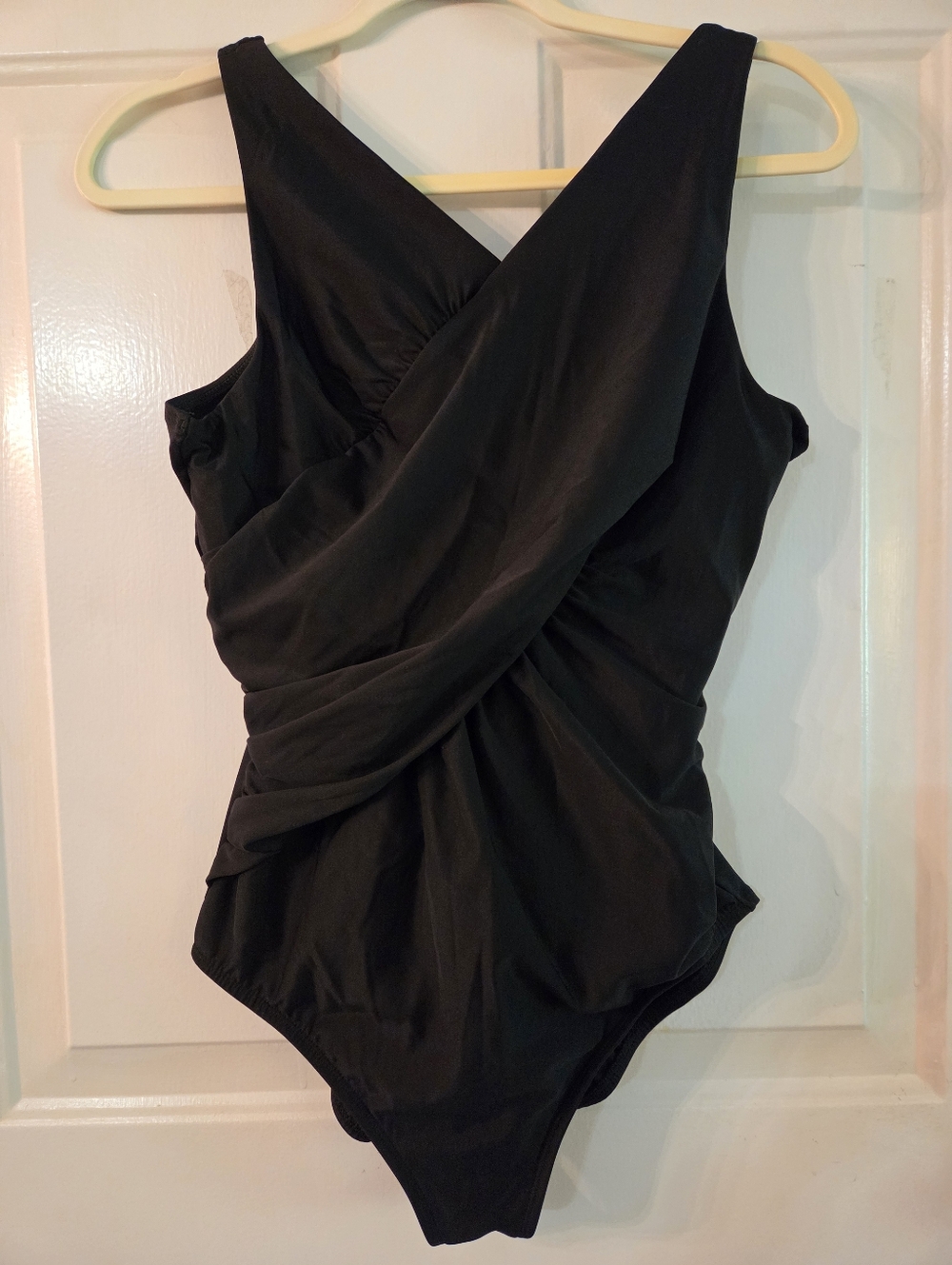 Miraclesuit Black One-Piece Draped Swimsuit